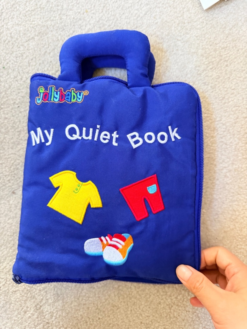 Jollybaby My Quiet Book - Royal Blue Soft Fabric Activity Book